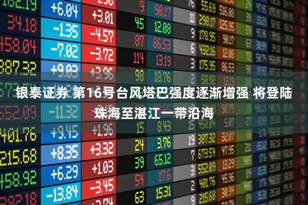 银泰证券 第16号台风塔巴强度逐渐增强 将登陆珠海至湛江一带沿海